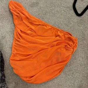 Lioness one shoulder top orange
